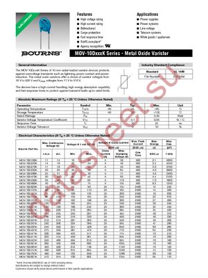 MOV-10D621KTR datasheet  